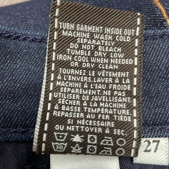 NWOT 7 For All Mankind The Skinny Dark Wash Denim Jeans 27 - Picture 14 of 16